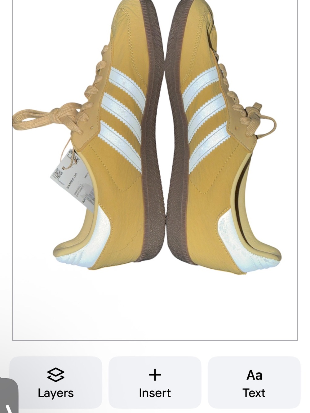 Adidas Samba OG Yellow Cream Sneakers Women’s 9 | Gum Sole Classic NWT - Picture 10 of 14